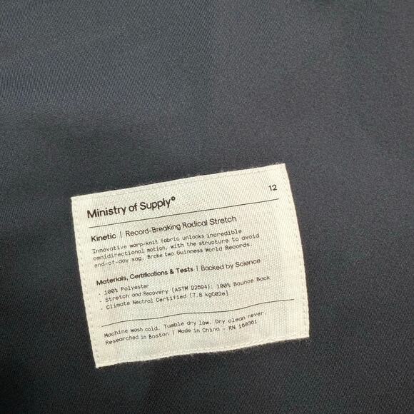 Ministry of Supply Women's Kinetic Tailored Blazer Navy Size 12 NWT - Picture 10 of 16